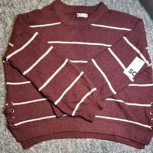Striped Burgundy Sweater